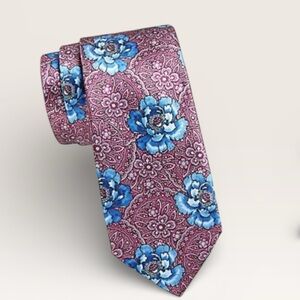 Robert Graham Vibrant Pink and Blue Patterned Tie